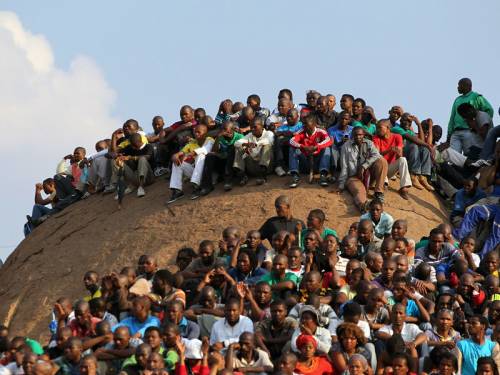 Grieving South Africans have started burying the 44 victims of the Lonmin platinum mine killings (AAP).