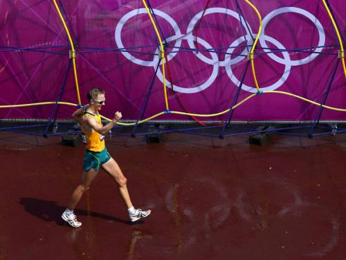 Walker Jared Tallent won a silver medal to equal the record for most Olympic medals by an Australian male track and field athlete.