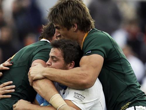 Argentina have drawn 16-16 with South Africa in the Rugby Championship clash in Argentina. (AAP)