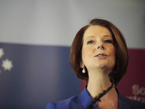 Voter satisfaction with Ms Gillard has eased one point to 35 per cent while dissatisfaction firmed one point to 51 per cent. (AAP)