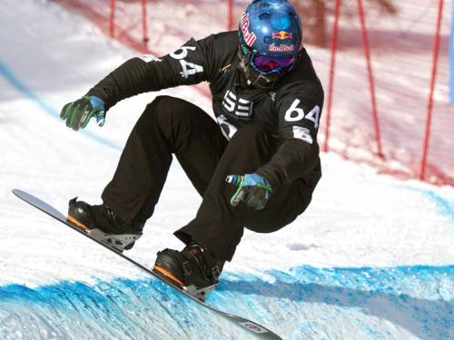 Australia's Alex Pullin qualified first for the final of the snowboard cross event in Canada. (AAP)