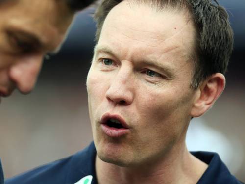 Crows coach Brenton Sanderson says they'll need to lift 10 per cent to beat AFL favourites Hawthorn. (AAP)
