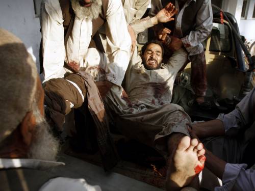 At least 25 people are dead and 30 wounded following a suicide bombing at a funeral in Afghanistan. (AAP)
