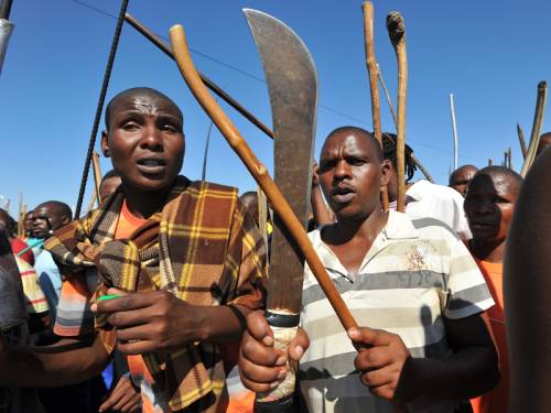 South Africa has announced a crackdown on growing mining unrest. (AAP)