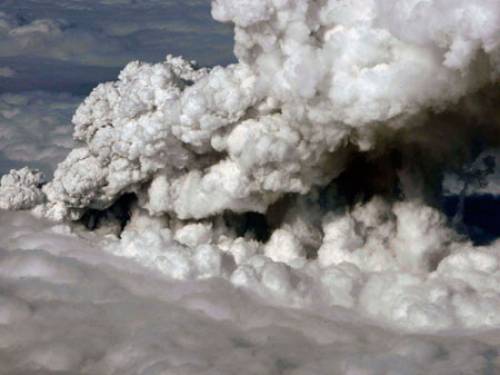 If the the invisible particles of volcanic glass and dust get sucked into a plane's engine, they melt, coagulate together and eventually stop the engine. (AP)