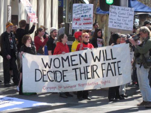 A pro-abortion rally in Melbourne. (AAP)
