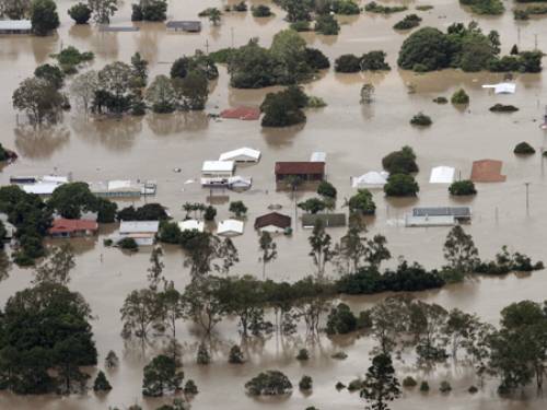 A suburb of Ipswich on Wednesday afternoon. (AP)