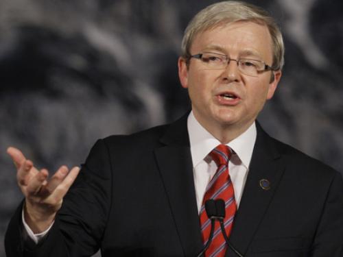 Prime Minister Kevin Rudd is taking a hit in the polls over the asylum issue (AAP)