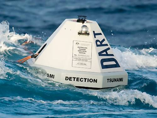 A tsunami warning buoy (AAP)