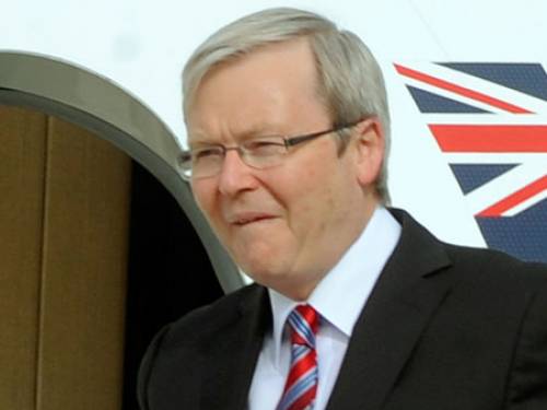 Kevin Rudd had to share bathroom facilities in New York. (AAP)