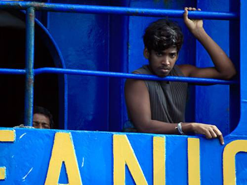 A group of 78 Tamil asylum seekers are refusing to leave the Oceanic Viking ship and go to Indonesia (AAP)