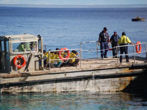 New arrivals- the Report says resources at the centre are being spread ever more thinly. (AAP)