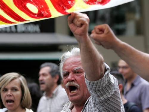 Austerity measures were adopted by the Socialist government in exchange for the release of a first installment of loans from a three-year 110-billion-euro EU-IMF bailout package. (AP)