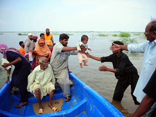 Pakistan was still struggling to rebuild after last year's worst floods in living memory, when it was hit by torrential rains. (Getty Images)