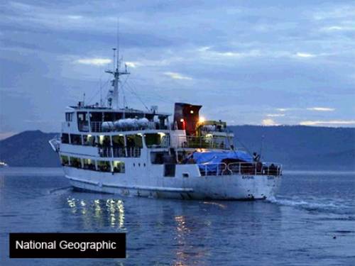 More than 100 are still feared dead after the MV Rabaul Queen sunk in PNG waters today. (Picture: Stephen Alvarez / National Geographic)