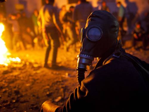 The fighting was sparked by the perceived failure of Egypt's military rulers and police to prevent football-linked violence following a match in the northern city of Port Said. (Getty)