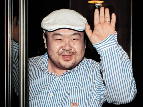 Kim Jong-Nam, the eldest son of North Korean leader Kim Jong-Il, waves after an interview with South Korean media in Macau. (June 2010: Getty Images)