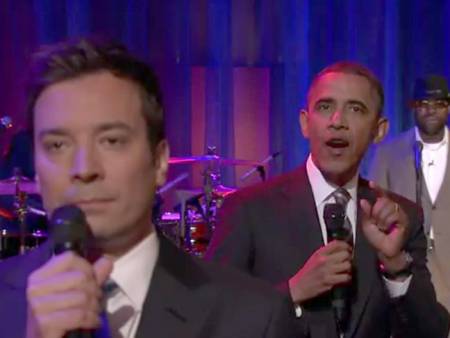 Obama 'slow jams' the news