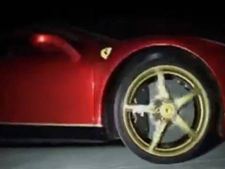 Ferrari damages ancient Chinese wall