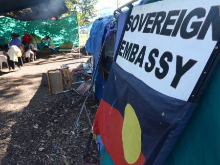 Brisbane protestors back in park