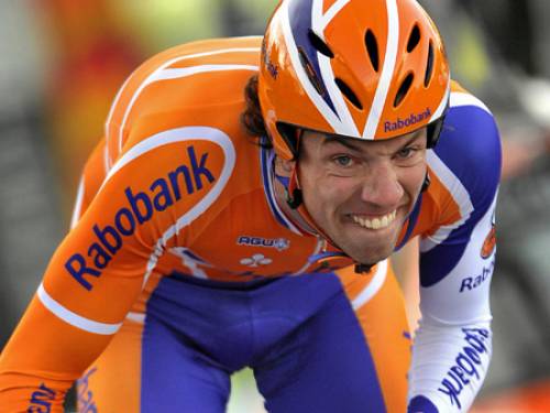 Dutch cyclist Thomas Dekker riding for Rabobank last year. (Getty Images)