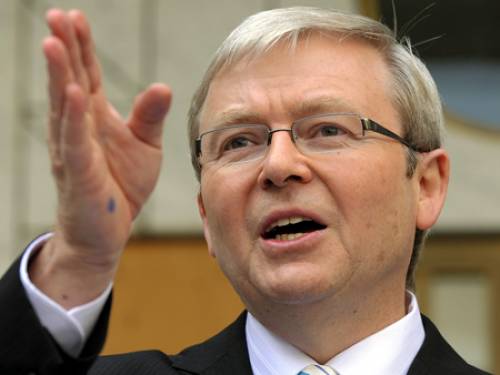 Rudd made the promise during an Italian Australian Fundraising Dinner in Melbourne (AAP)