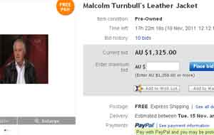 It started with a leather jacket and blossomed into a discussion of Lord of the Rings, and it changed my mind about Malcolm Turnbull. (eBay)