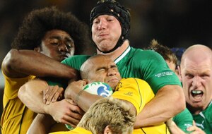 The Wallabies on their way to losing to Ireland. (Getty)