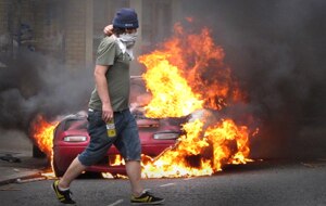 Riots have rocked London one year out from the London Olympic Games. (Getty)