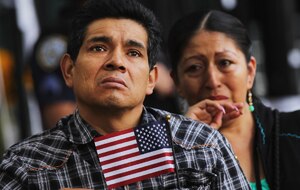 People with origins in 90 countries died in the September 11 attacks. (Getty)