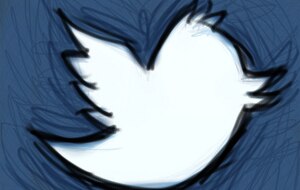 Court sketch rendition of the Twitter logo courtesy of Shawn Campbell, Flickr, on a Creative Commons licence. (Shawn Campbell, Flickr.com)
