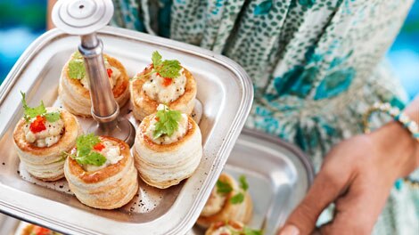 Tarragon chicken vol-au-vents