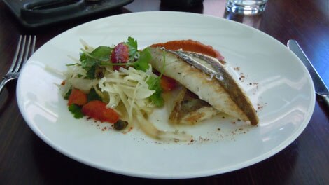 John Dory fillet with fennel, orange and herb salad