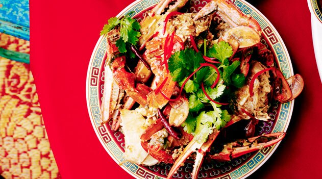 Hot and fragrant crab (hong jiau xiang la xie)