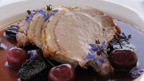 Pork loin with prunes