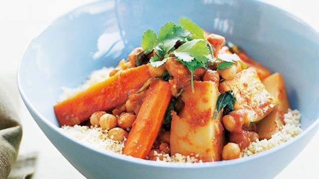 Tunisian Vegetable and Chickpea Tajine